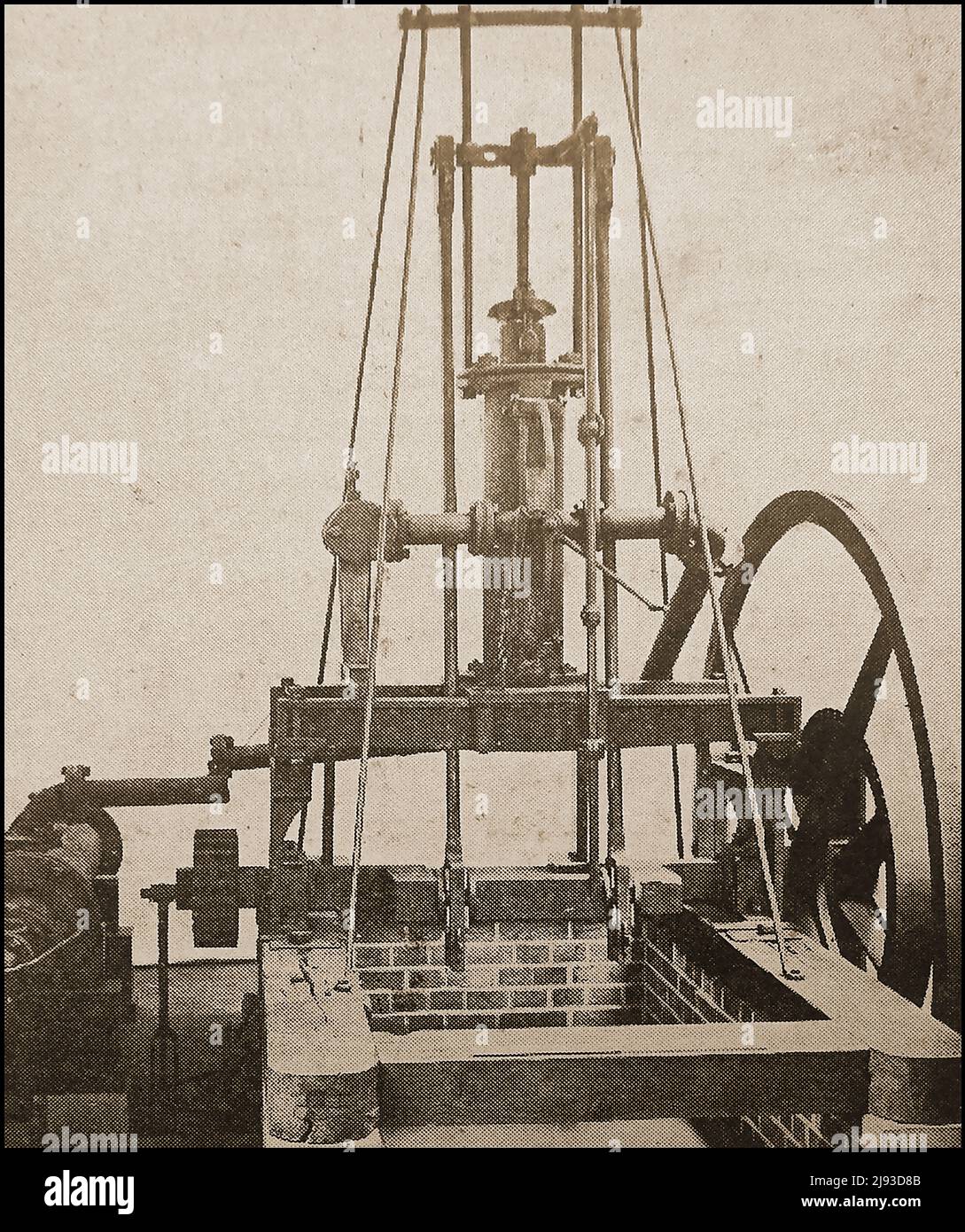 Une photographie du premier musée du moteur de pompage de Richard Trevithick utilisé dans les mines Banque D'Images