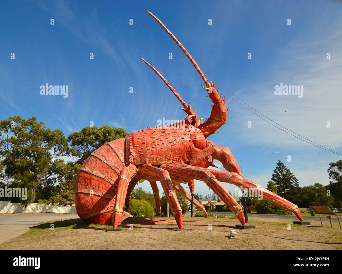 Larry The Lobster est l'une des grandes choses d'Australie qui ont marqué les autoroutes du pays dans un phénomène culturel original à Kingston en Australie méridionale Banque D'Images