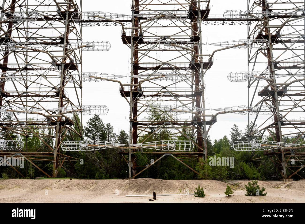 Tchernobyl, Oblast de Kiev, Ukraine. 19th mai 2022. Le Duga-1, un système radar à l'horizon pour détecter les missiles. (Image de crédit : © Michael Brochstein/ZUMA Press Wire) Banque D'Images