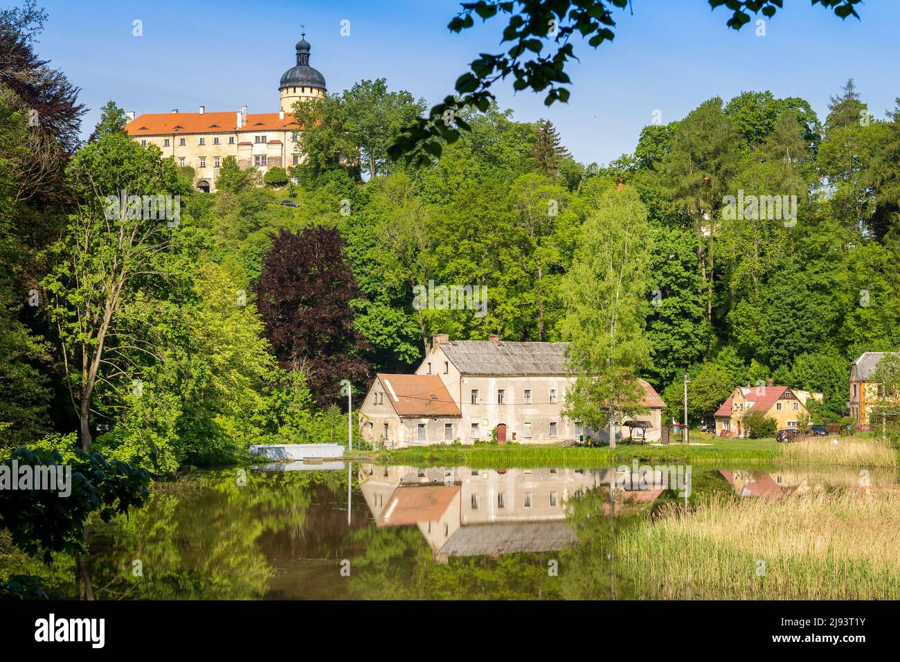 Le zamek Liberecky kraj, se rencontrent, celles, Ceska Republika, Ceska Republika / Grabstejn château, région de Liberec, République Tchèque Banque D'Images