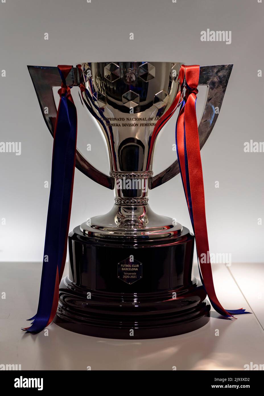 2021 trophées du Women's football Club de Barcelone au musée Barça dans le stade Camp Nou. Coupe de la Ligue espagnole (Barcelone, Catalogne, Espagne) Banque D'Images