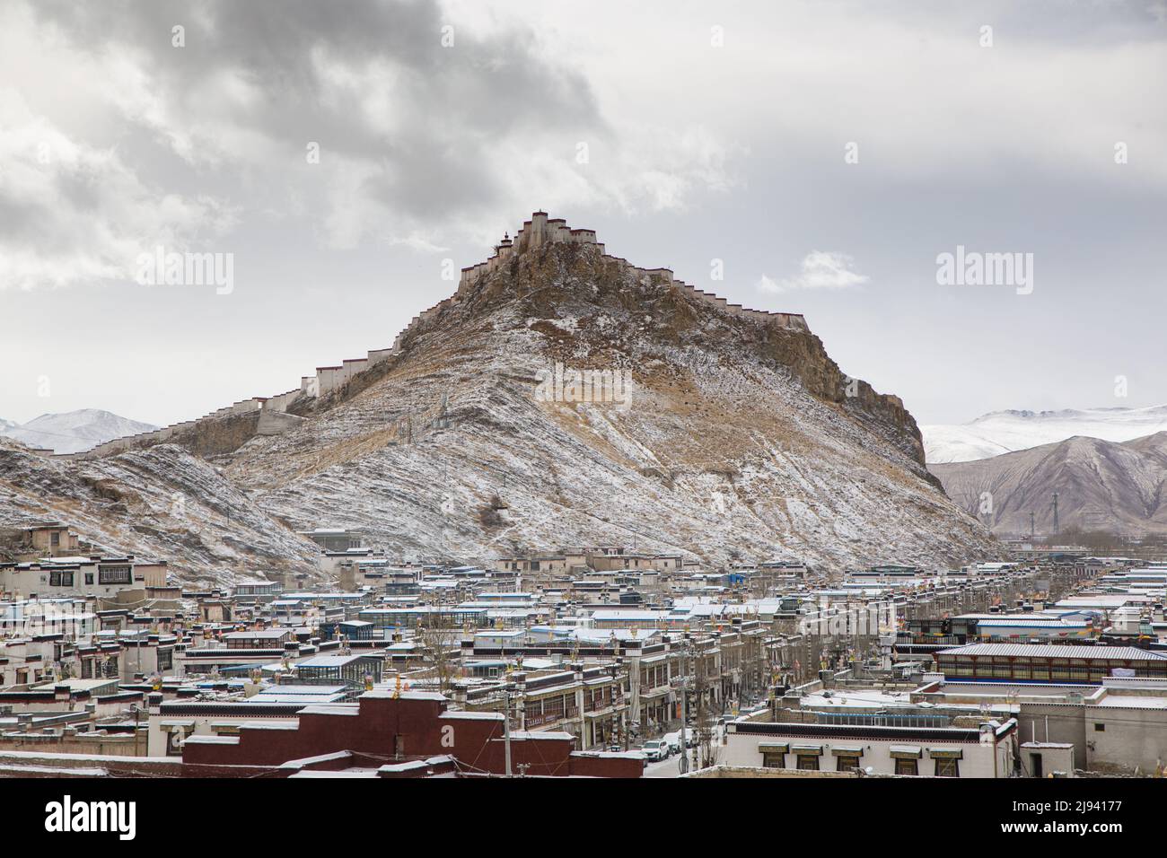 La ville historique de Gyantse, région autonome du Tibet Banque D'Images