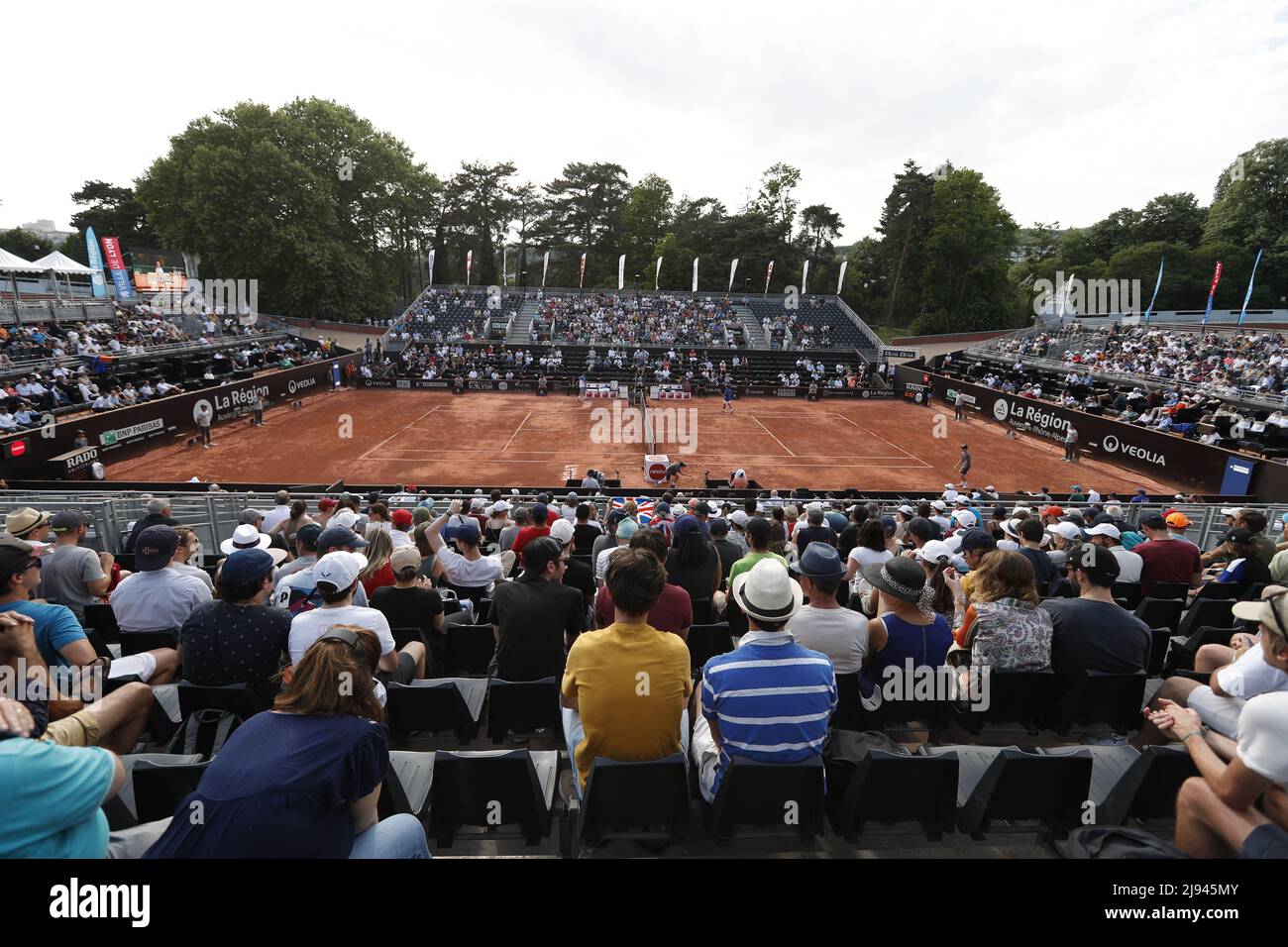 Lyon, France - 19 mai 2022, vue générale au cours de l'Open Parc  Auvergne-Rhone-Alpes Lyon 2022, ATP 250 Tournoi de tennis du 19 mai 2022 au  Parc de la tête d'Or à
