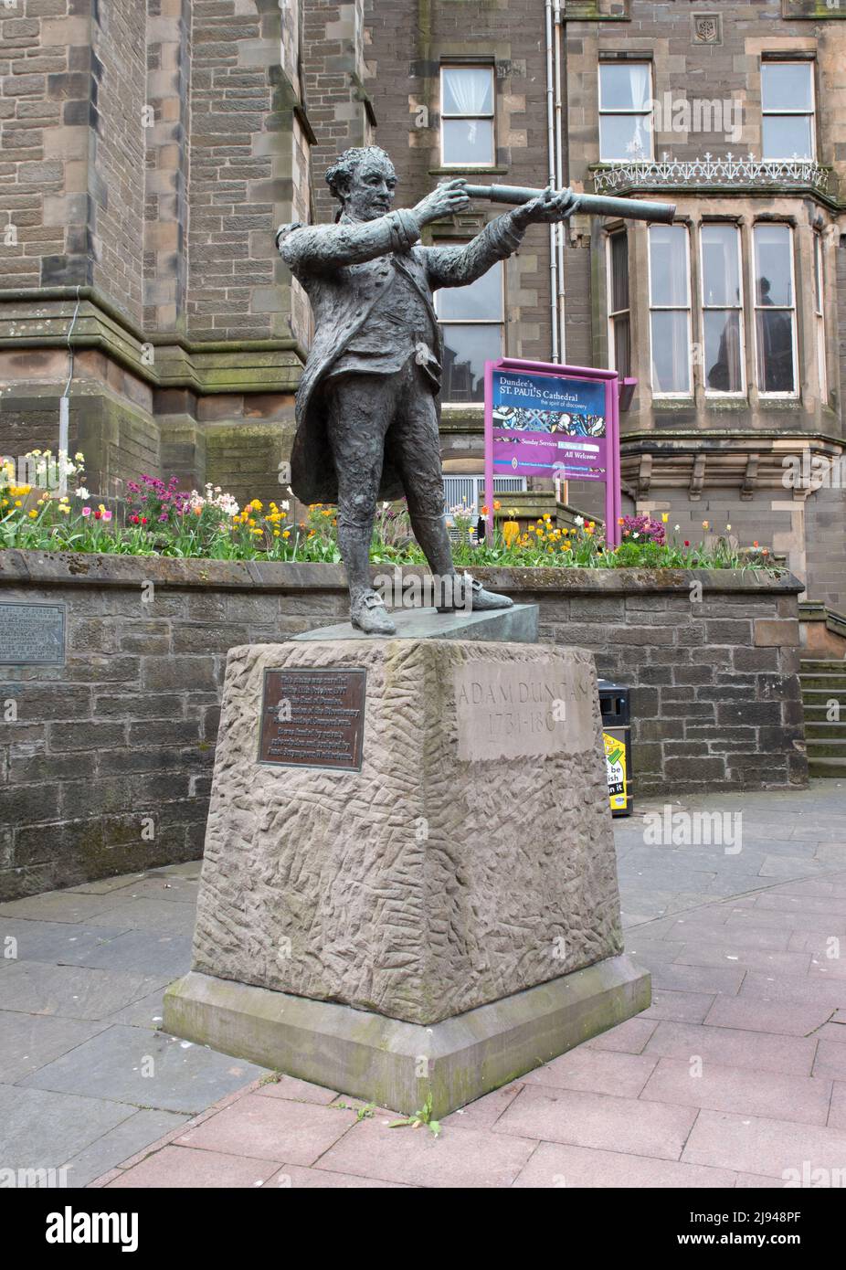 Statue de l'amiral Duncan par Janet Scrymgeour Wedderburn à Dundee Banque D'Images