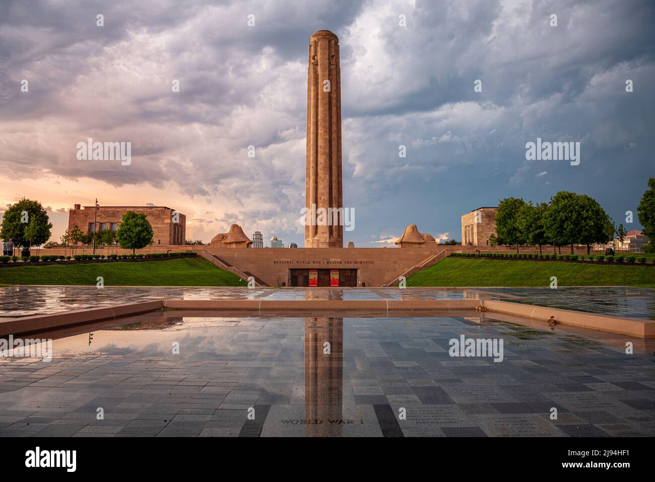 KANSAS CITY, MISSOURI - 28 août 2018 : Le Musée National de la Première Guerre mondiale et le Mémorial à Kansas City. Banque D'Images