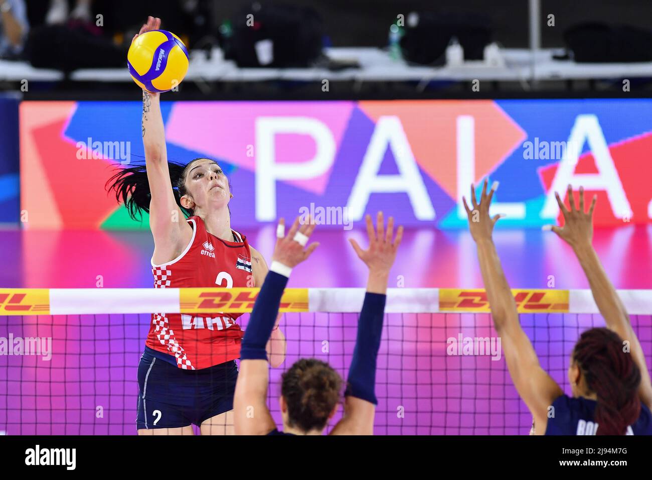 Florence, Italie. 19th mai 2022. Mika Grbavica (Croatie) pendant le match de Test - femmes Italie contre femmes Croatie, Volleyball Test Match à Florence, Italie, Mai 19 2022 crédit: Independent photo Agency/Alay Live News Banque D'Images