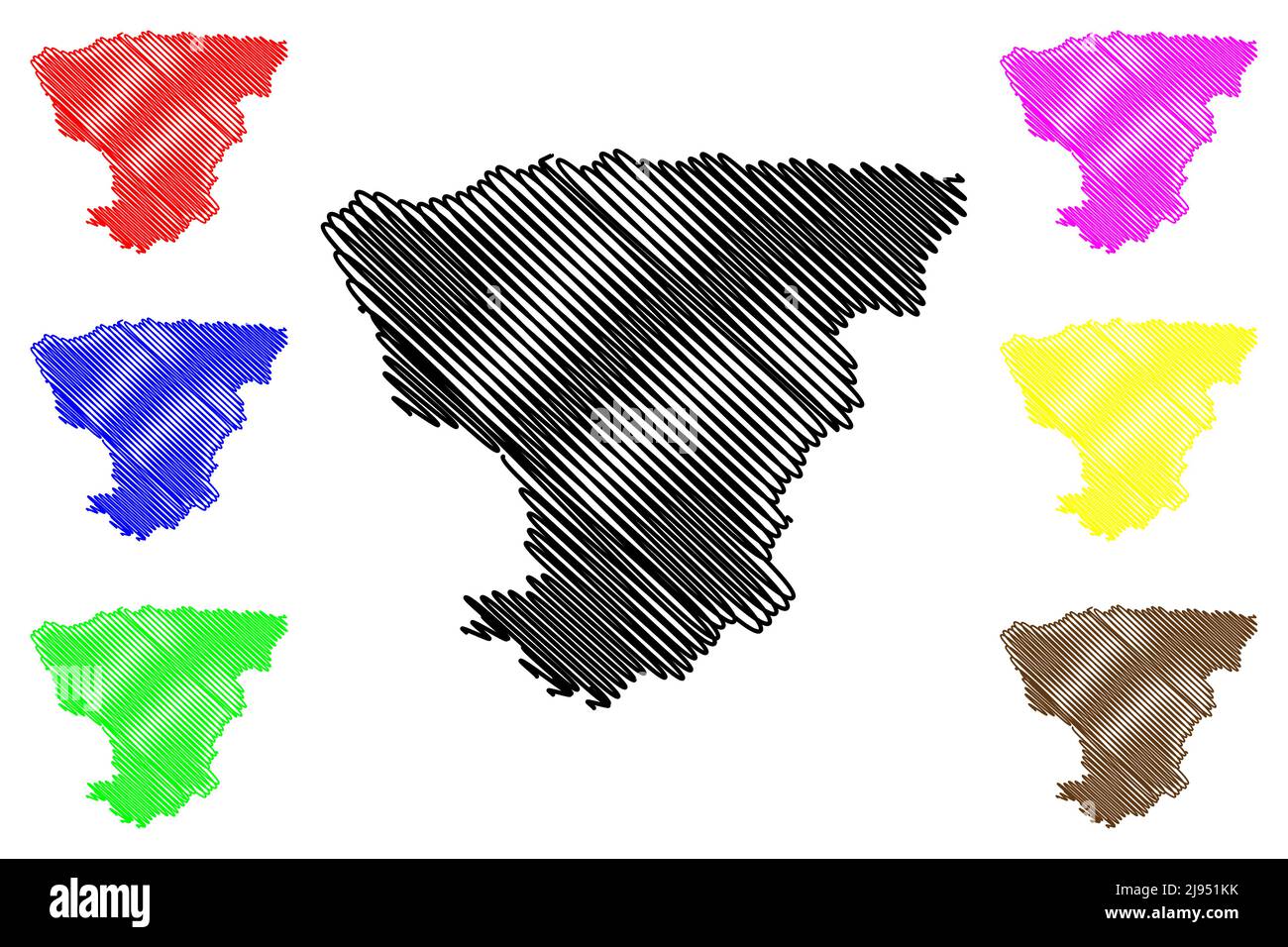 Île d'Aegina (Iles Saroniques, République hellénique, Grèce) carte illustration vectorielle, scribble esquisse carte d'Aegina Illustration de Vecteur