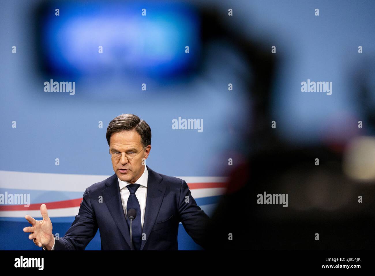 2022-05-20 16:49:46 LA HAYE - Premier ministre Mark Rutte pendant la conférence de presse après le Conseil hebdomadaire des ministres. ANP SEM VAN DER WAL pays-bas sortie - belgique sortie Banque D'Images
