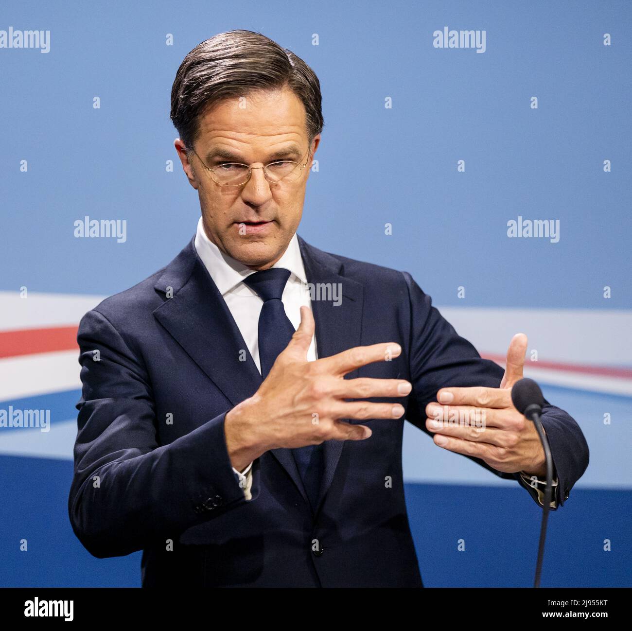 2022-05-20 16:51:15 LA HAYE - Premier ministre Mark Rutte pendant la conférence de presse après le Conseil hebdomadaire des ministres. ANP SEM VAN DER WAL pays-bas sortie - belgique sortie Banque D'Images