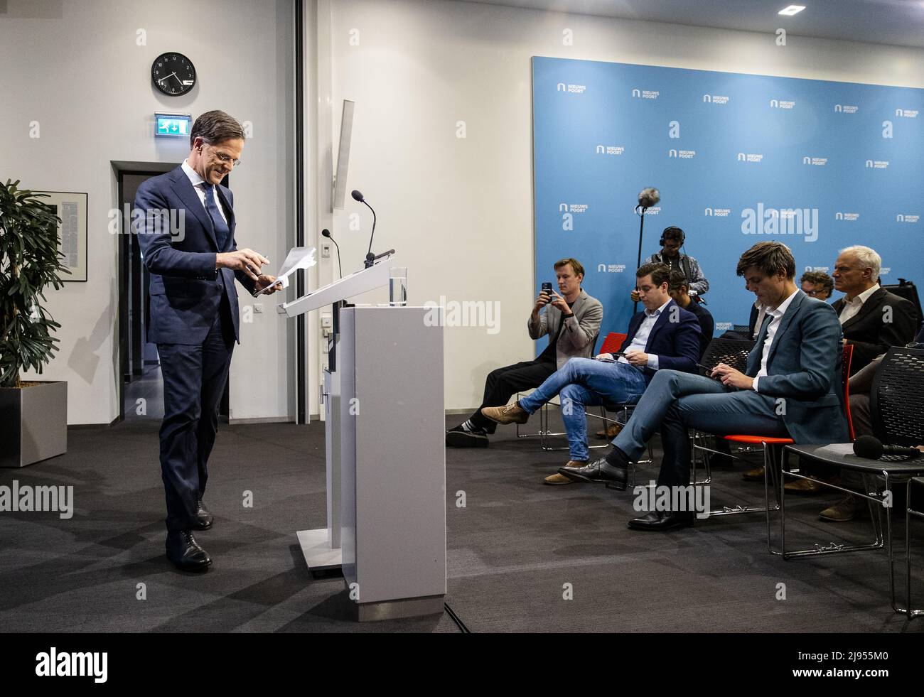 2022-05-20 16:41:11 LA HAYE - Premier ministre Mark Rutte pendant la conférence de presse après le Conseil hebdomadaire des ministres. ANP SEM VAN DER WAL pays-bas sortie - belgique sortie Banque D'Images