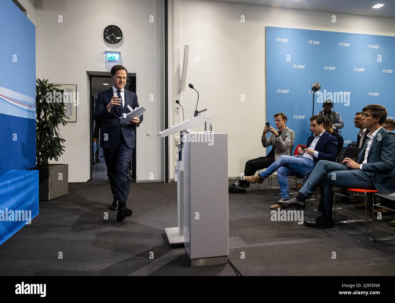 2022-05-20 16:41:11 LA HAYE - Premier ministre Mark Rutte pendant la conférence de presse après le Conseil hebdomadaire des ministres. ANP SEM VAN DER WAL pays-bas sortie - belgique sortie Banque D'Images