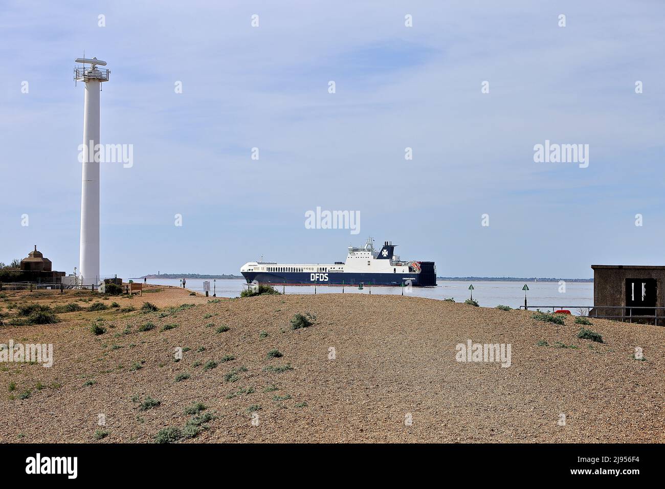 RO-RO (Roll On - Roll Off) cargo Gardenia Seaways quittant le port de Felixstowe, Suffolk, Royaume-Uni. Banque D'Images