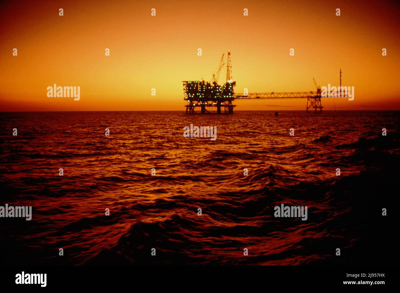 Australie. Australie occidentale. Rankin nord `A'. Plate-forme de gaz offshore. Banque D'Images