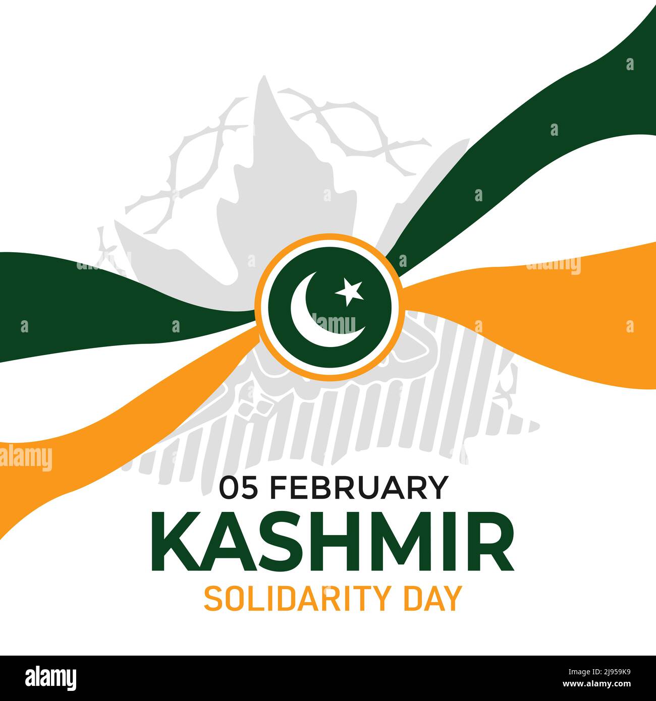 Journée du Cachemire 05 février post Illustration de Vecteur
