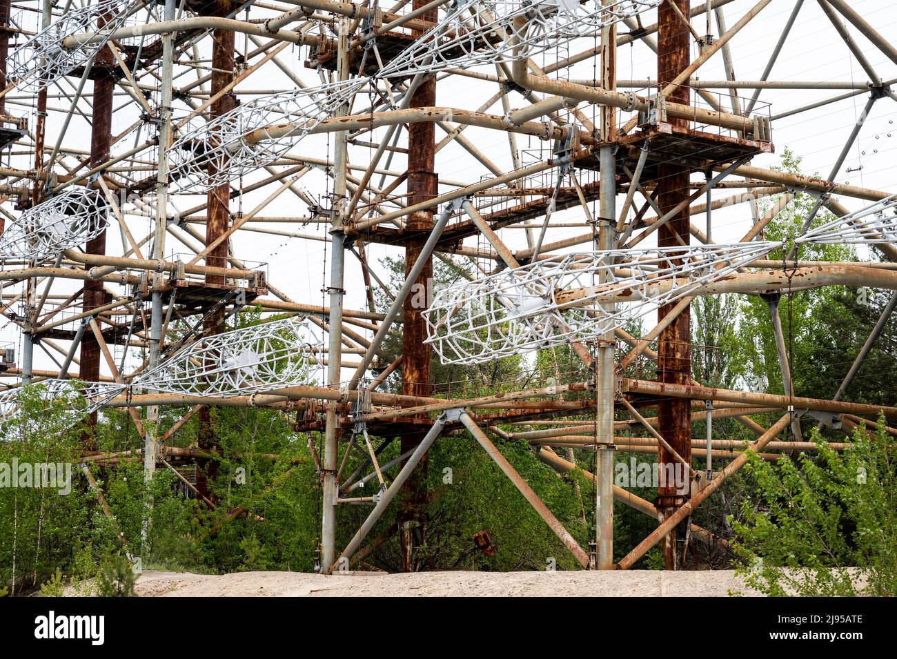 Tchernobyl, Ukraine. 19th mai 2022. Vue du Duga-1, un système radar à l'horizon pour détecter les missiles. Crédit : SOPA Images Limited/Alamy Live News Banque D'Images