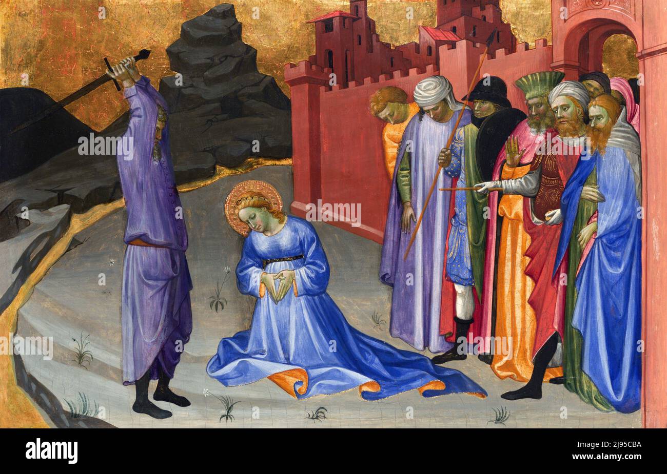 La décapitation de Saint Margaret par le Maître du Bambino Vispo (Gherardo Starnina c. 1360–1413), température des oeufs sur le peuplier, c.1409 Banque D'Images