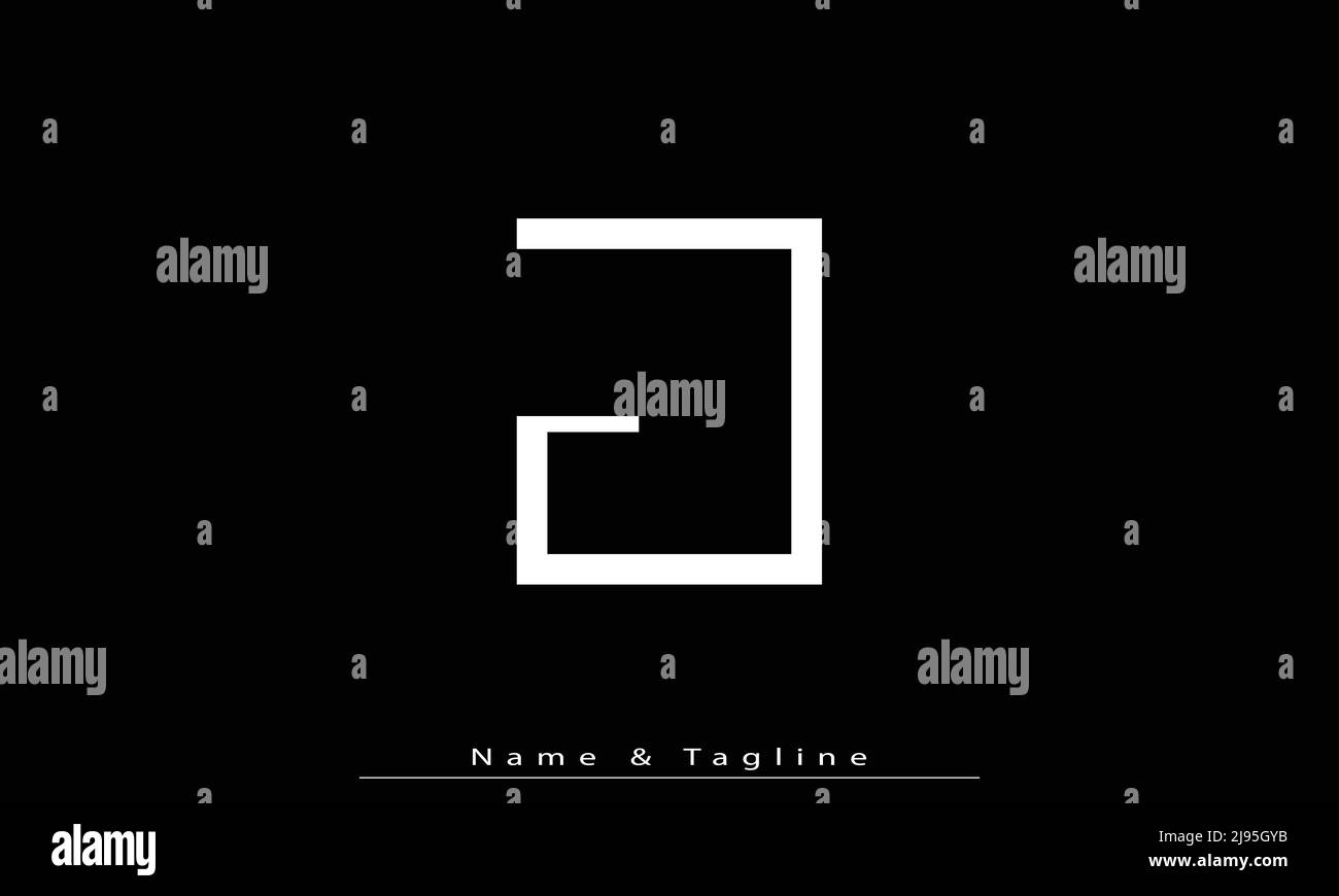 Lettres de l'alphabet initiales Monogram logo J Illustration de Vecteur