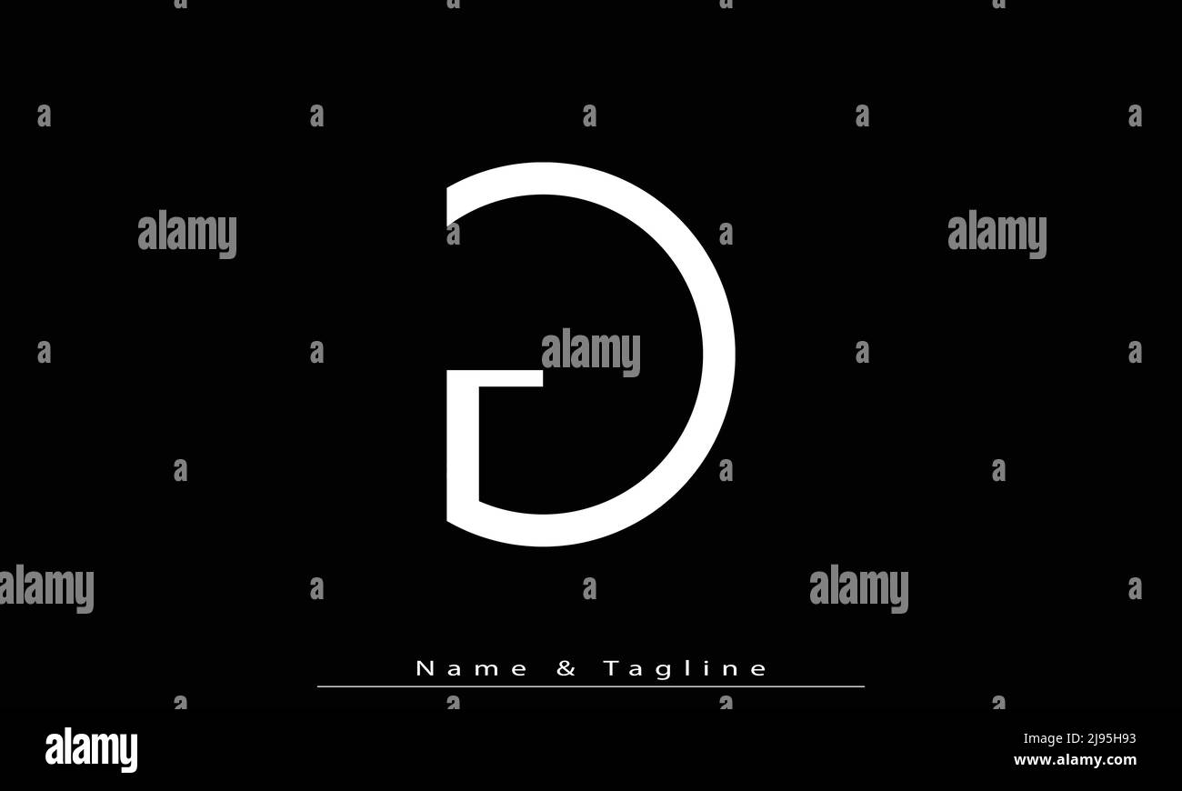 Lettres de l'alphabet initiales Monogram logo J Illustration de Vecteur