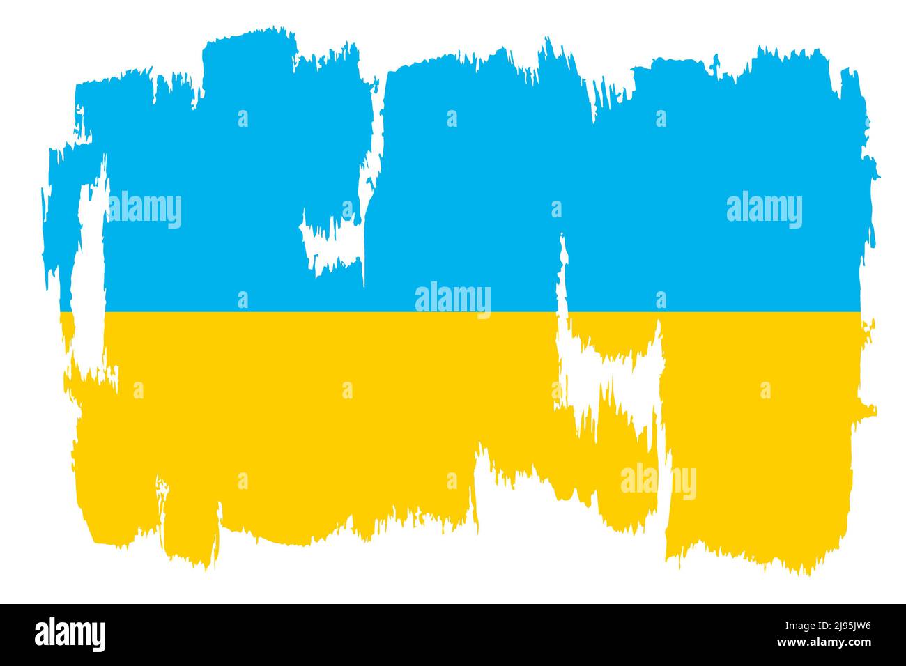 Ukraine drapeau brosse concept. Drapeau de l'Ukraine grunge style bannière arrière-plan Illustration de Vecteur