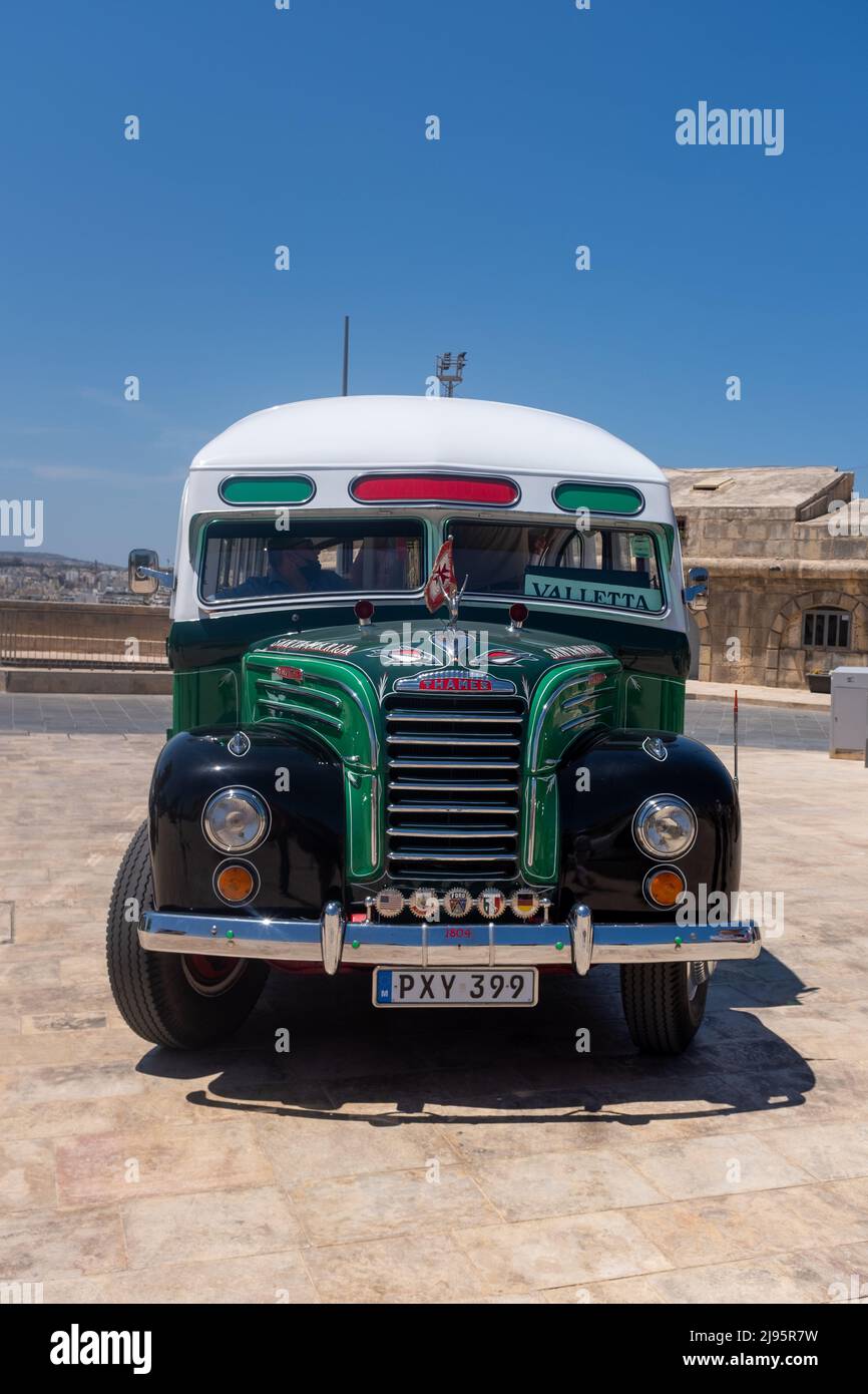 Bus vintage, Valletta, Malte Banque D'Images