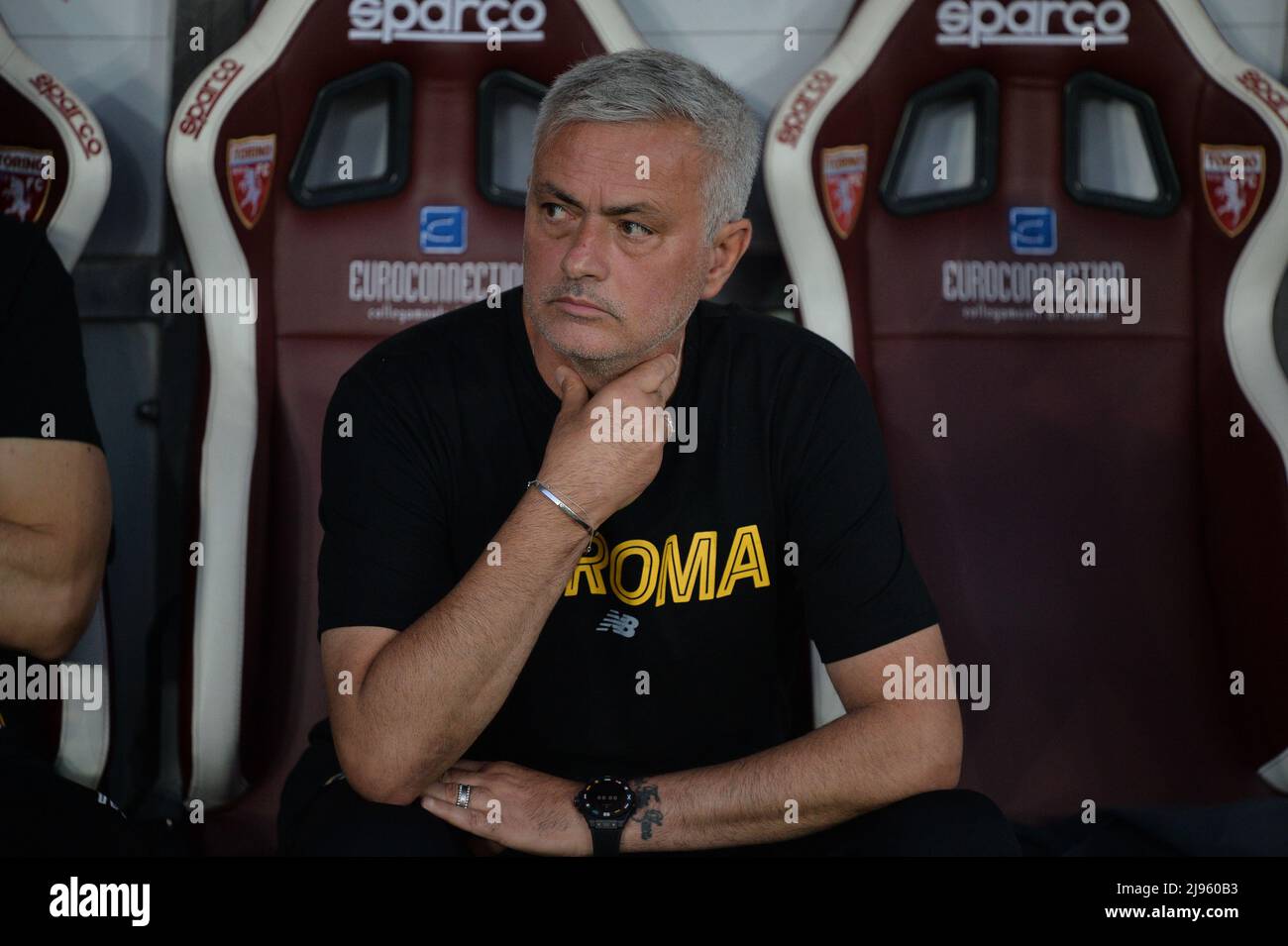 Turin, Italie. 20th mai 2022. Foto Alberto Gandolfo/LaPresse20 Maggio 2022 Torino (Italia) Sport Calcio Torino FC vs AS Roma - Serie A 2021/2022 - Stadio Olimpico Grande Torino Nella Foto: Jos&#xe9; MourinhoPhoto Alberto Gandolfo/LaPresse20 mai 2022 Turin (Italy)Sport Soccer Torino FC vs AS Roma - Serie A 2021/2022 - Stadio Olimpico Grande Torino pic: Jos&#xe9; crédit Mourinho : Agence SPORTIVE PRESSINPHOTO/Alamy Live News Banque D'Images