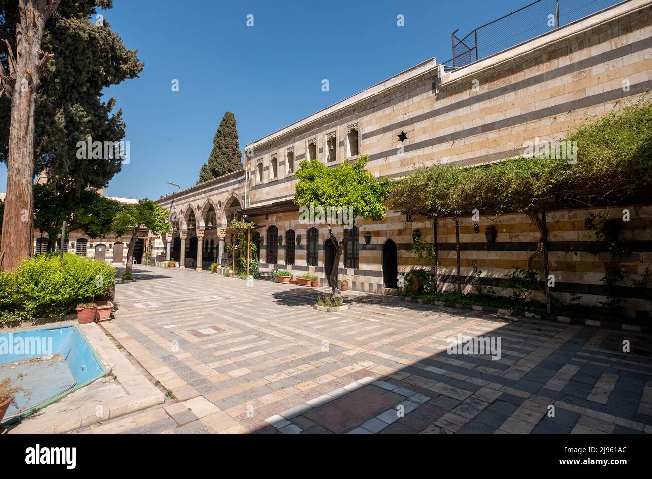 Damas, Syrie - Mai 2022 : à l'intérieur du monument historique et du musée, Palais Al Azem de Damas, Syrie Banque D'Images