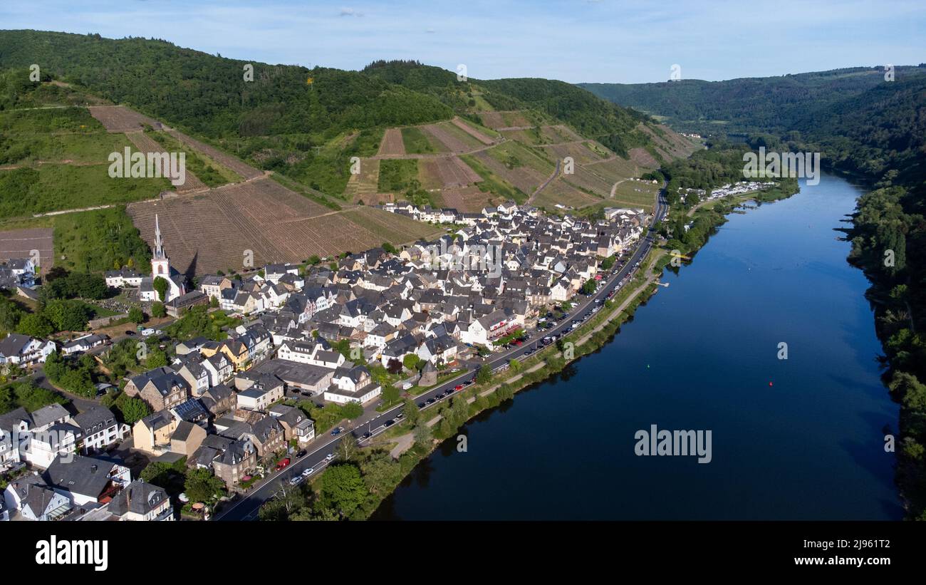 Ediger-Eller, vallée de la Moselle, Allemagne Banque D'Images