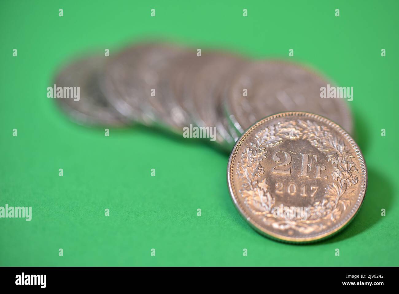 monnaie pièces de zwitserland francs suisses Banque D'Images
