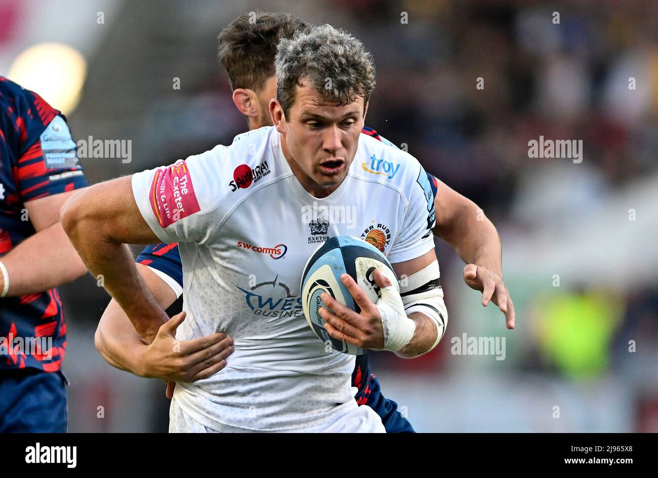 Bristol, Royaume-Uni. 20th mai 2022. Rugby, premier ministre. Bristol porte les V Exeter Chiefs. Stade Ashton Gate. Bristol. Ian Whitten (Exeter Chiefs) pendant le Bristol Bears V Exeter Chiefs. Match de rugby Gallagher Premiership. Credit: Sport en images/Alamy Live News Banque D'Images
