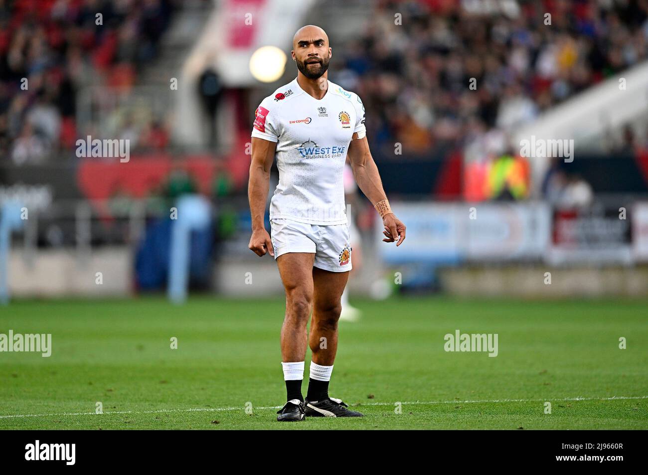 Bristol, Royaume-Uni. 20th mai 2022. Rugby, premier ministre. Bristol porte les V Exeter Chiefs. Stade Ashton Gate. Bristol. Olly Woodburn (Exeter Chiefs) pendant le Bristol Bears V Exeter Chiefs. Match de rugby Gallagher Premiership. Credit: Sport en images/Alamy Live News Banque D'Images