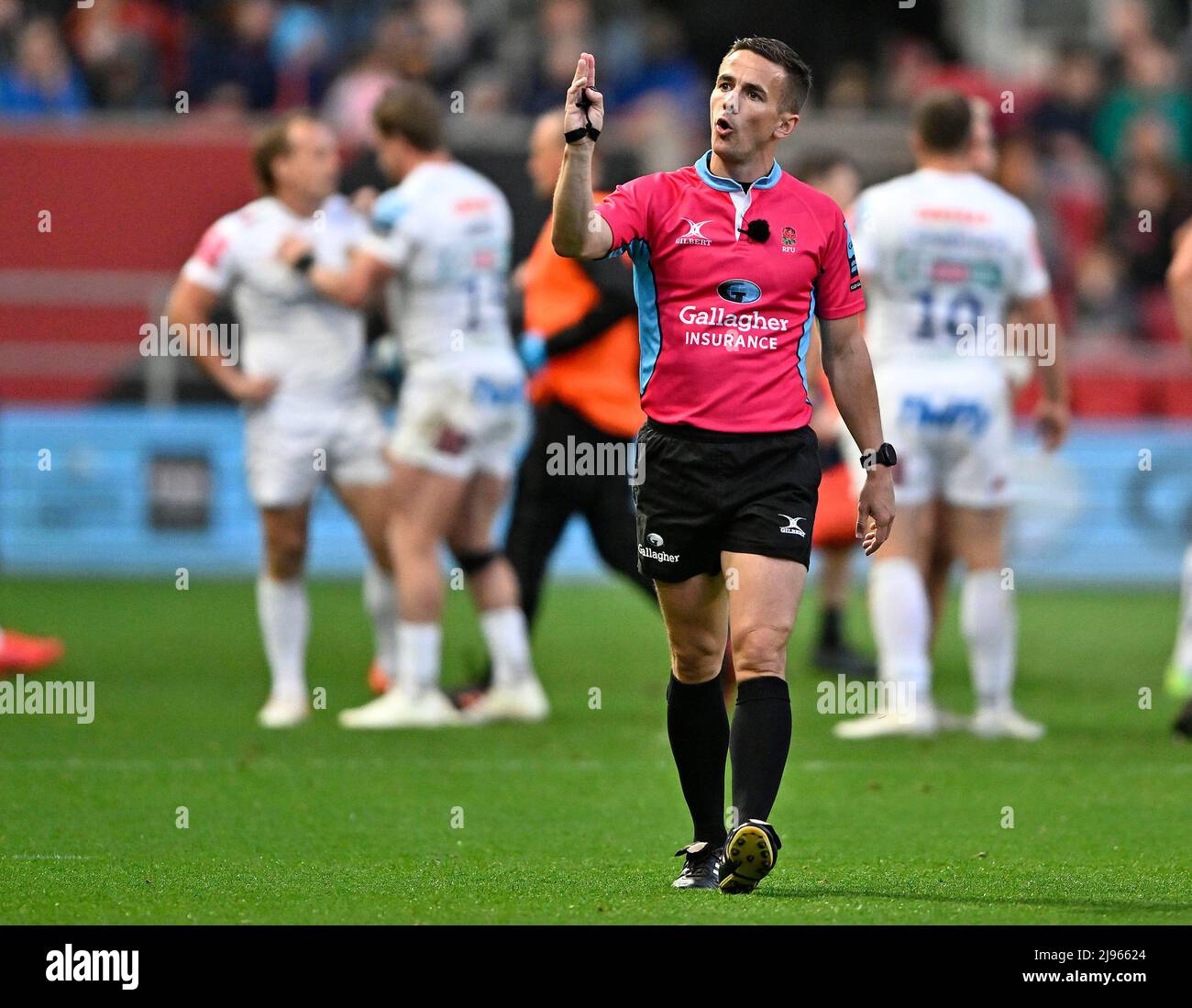 Bristol, Royaume-Uni. 20th mai 2022. Rugby, premier ministre. Bristol porte les V Exeter Chiefs. Stade Ashton Gate. Bristol. Luke Pearce (arbitre) pendant les Bristol Bears V Exeter Chiefs. Match de rugby Gallagher Premiership. Credit: Sport en images/Alamy Live News Banque D'Images