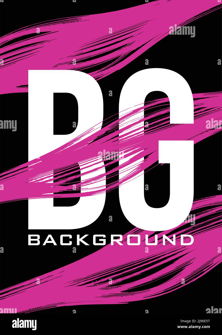 Modèle d'affiche abstrait avec coloration de couleur cerise sur fond noir. Mise en page graphique vectorielle Illustration de Vecteur