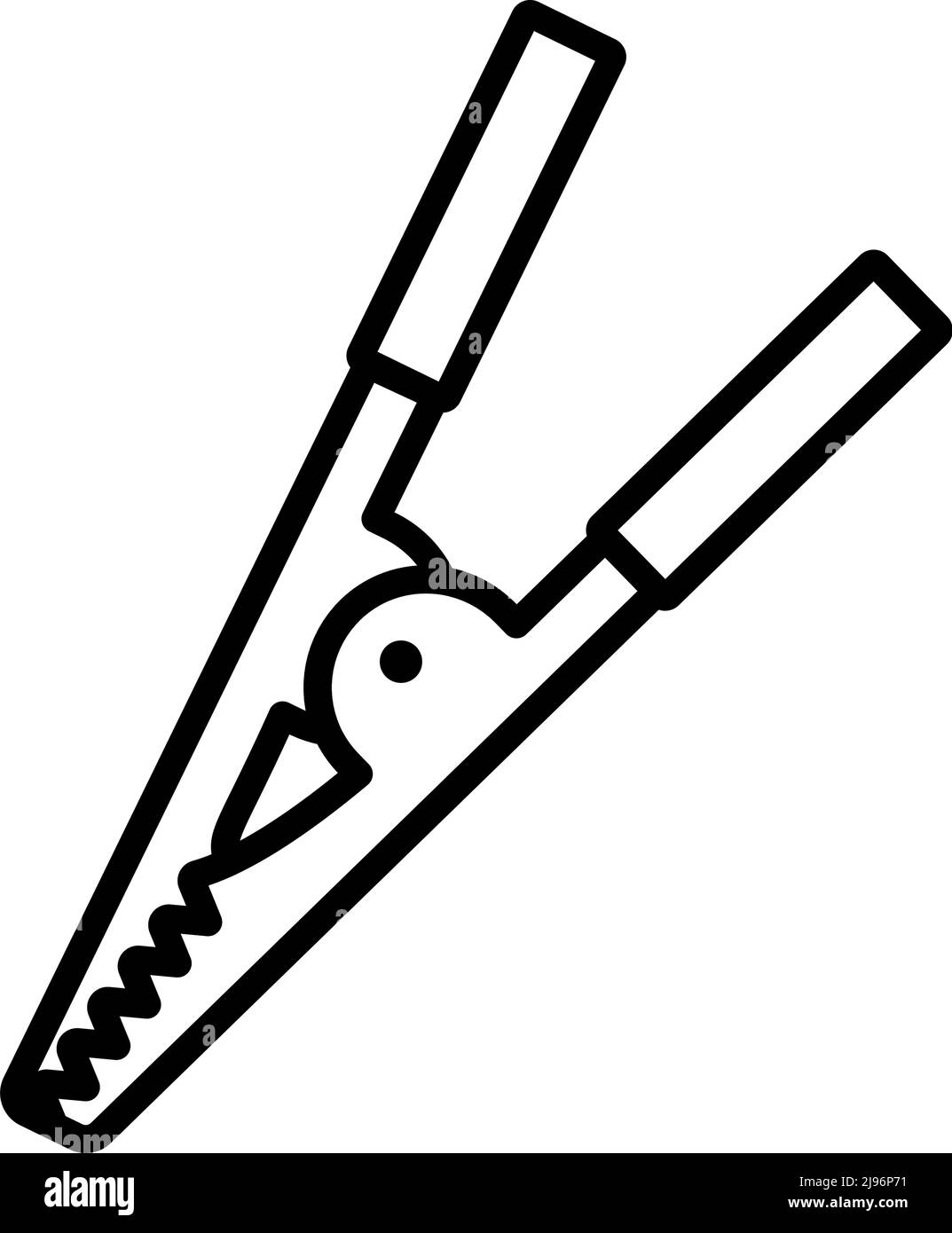 Icône pince crocodile. Contour en gras avec largeur de contour modifiable. Illustration vectorielle. Illustration de Vecteur