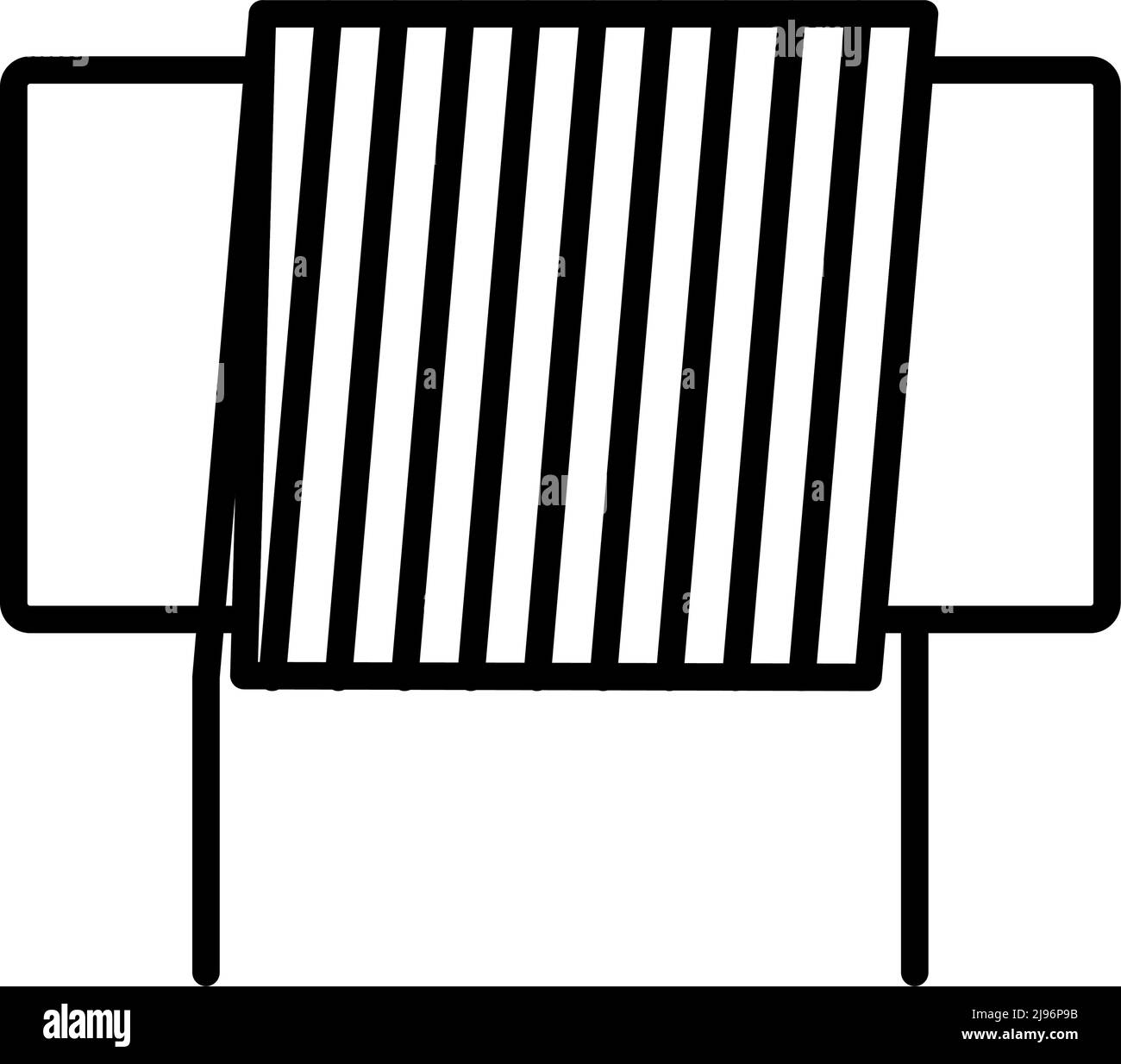 Icône bobine d'induction. Contour en gras avec largeur de contour modifiable. Illustration vectorielle. Illustration de Vecteur