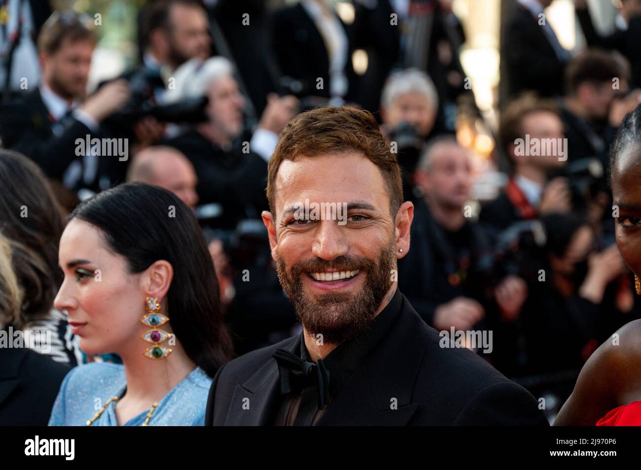 Cannes, France. 20th mai 2022. L'acteur libanais Nicolas Moawad arrive pour la projection de "trois mille ans de nostalgie", le 4th jour du festival de Cannes 75th au Palais des Festivals de Cannes, le 20 mai 2022. Photo par Ammar Abd Rabbo/ABACAPRESS.COM crédit: Abaca Press/Alay Live News Banque D'Images