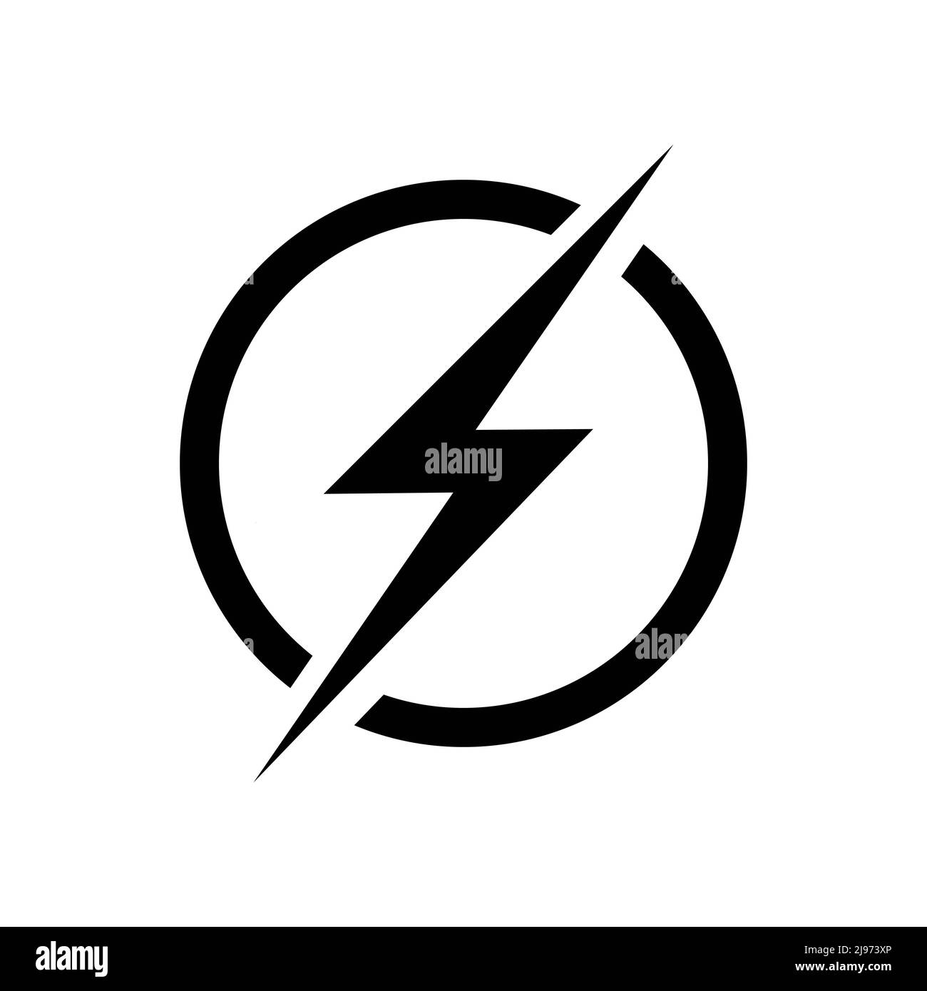 Logo de lumière électrique Banque d'images noir et blanc - Alamy