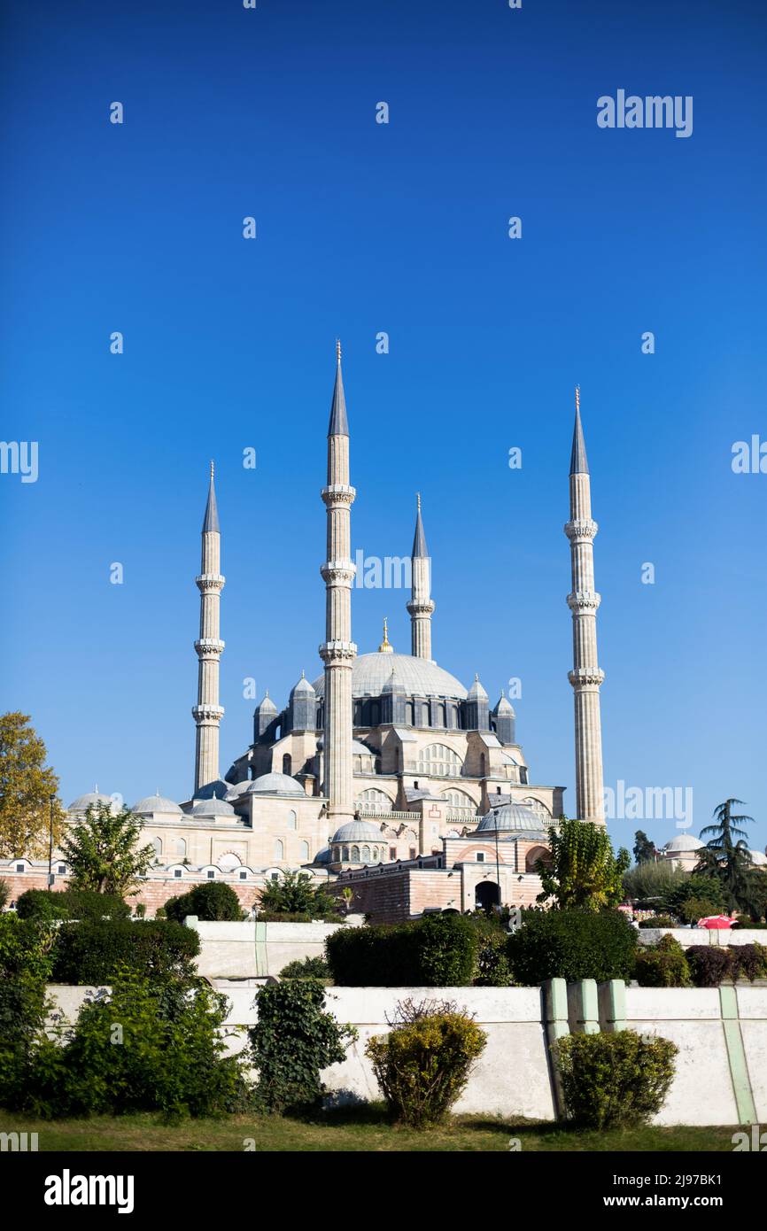 Mosquée Selimiye une des célèbres mosquées de Sinan l'architecte Edirne, Turquie. Banque D'Images