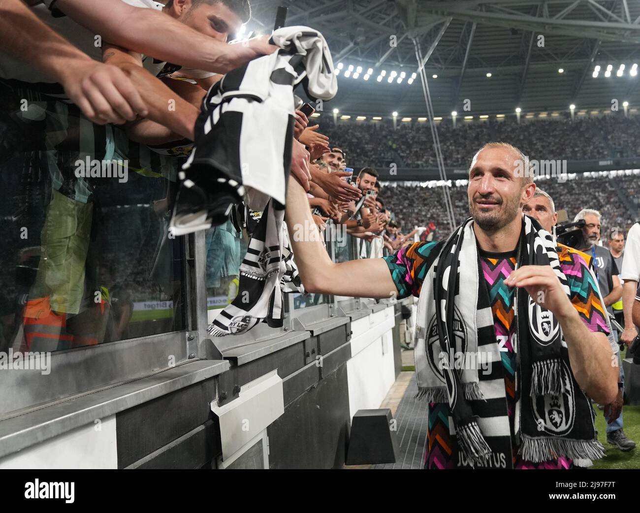 Foto Spada/Lapresse 16 Maggio 2022 - Torino, Italia Sport, Calcio Juventus vs Lazio - Campionato italiano di calcio Serie A TIM 2021/2022 - Stadio Allianz Nella foto: Giorgio Chiellini (Juventus F.C.); Photo Spada/Lapresse Mai 16 , 2022 - Turin ,Italie Sport, Soccer Juventus vs Latium - - Italien Serie A football Championship 2021/2022 - Allianz Stadium dans la photo: Giorgio Chiellini (Juventus F.C.);/ PRESSINPHOTO Banque D'Images