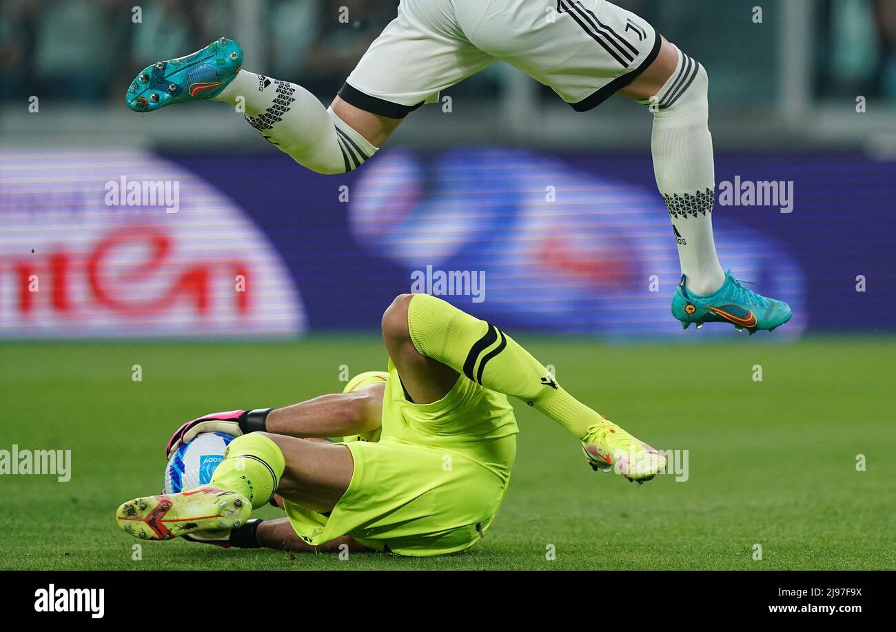 Foto Spada/Lapresse 16 Maggio 2022 - Torino, Italia Sport, Calcio Juventus vs Lazio - Campionato italiano di calcio Serie A TIM 2021/2022 - Stadio Allianz Nella foto: Thomas Strakosha (SS Lazio); Photo Spada/Lapresse Mai 16 , 2022 - Turin ,Italie Sport, Soccer Juventus vs Latium - - Italien Serie A football Championship 2021/2022 - Allianz Stadium sur la photo: Thomas Strakosha (SS Lazio);/ PRESSINPHOTO Banque D'Images