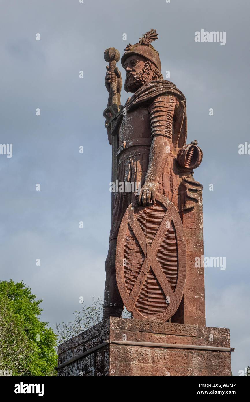 Ecosse, frontières, Dryburgh, William Wallace statue Banque D'Images