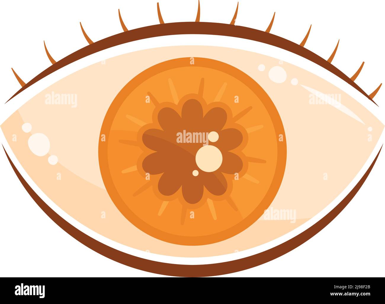 icône optique humaine orange Illustration de Vecteur