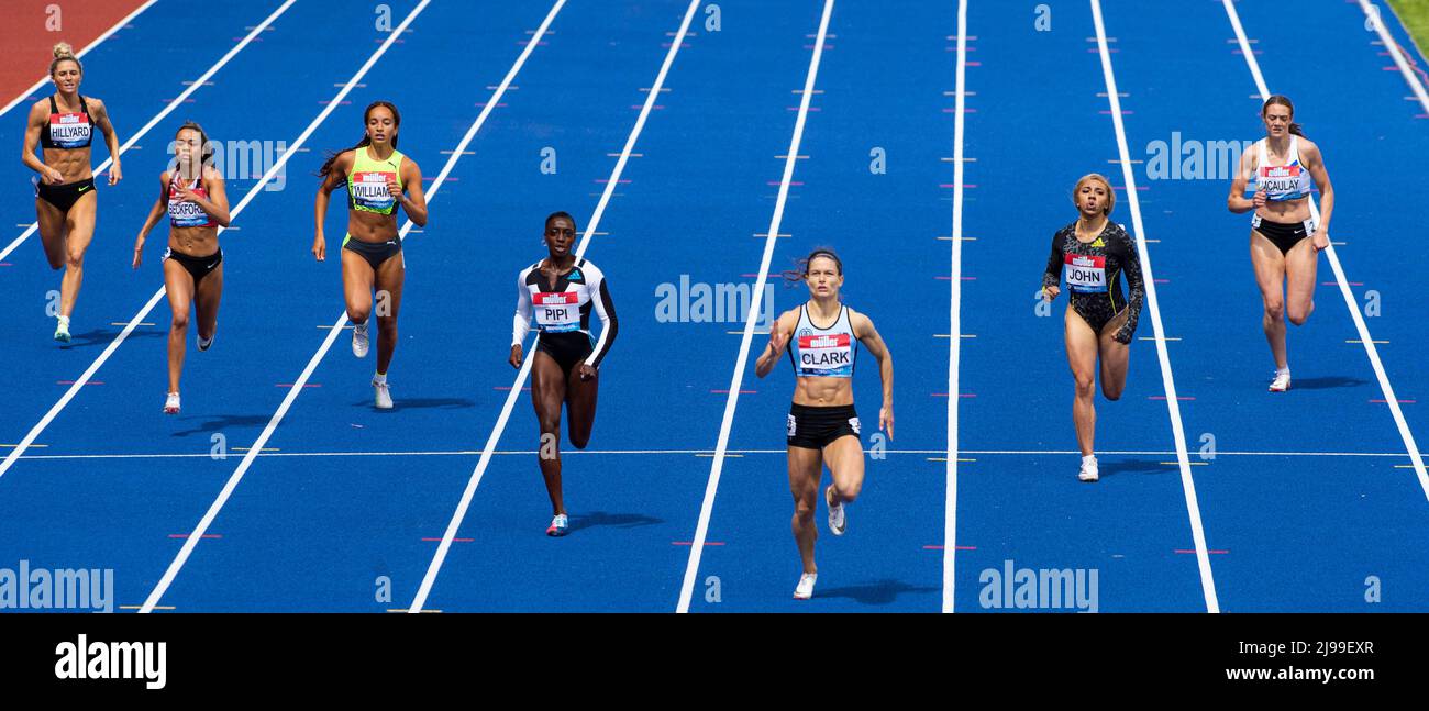 21-MAI-2022 Zoey CLARK remporte l'événement Women 400m en 51,88 au Muller Birmingham Diamond League Alexander Stadium, Perry Barr, Birmingham crédit: PATRICK ANTHONISZ/Alamy Live News Banque D'Images