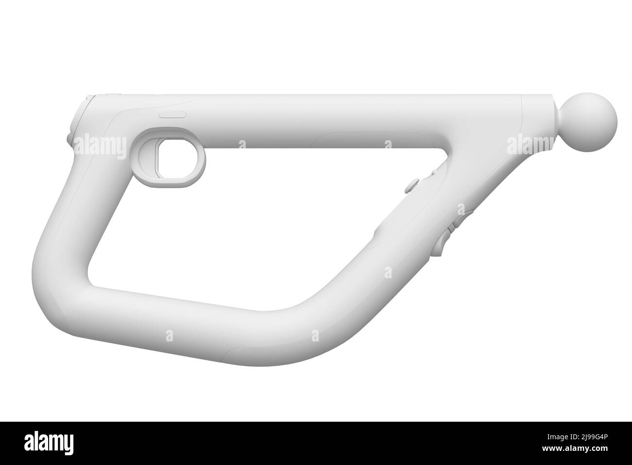 Contrôleurs de réalité virtuelle pour les jeux en ligne et dans le cloud sur fond blanc monochrome. 3D rendu de l'appareil pour la réalité augmentée ou VR Banque D'Images