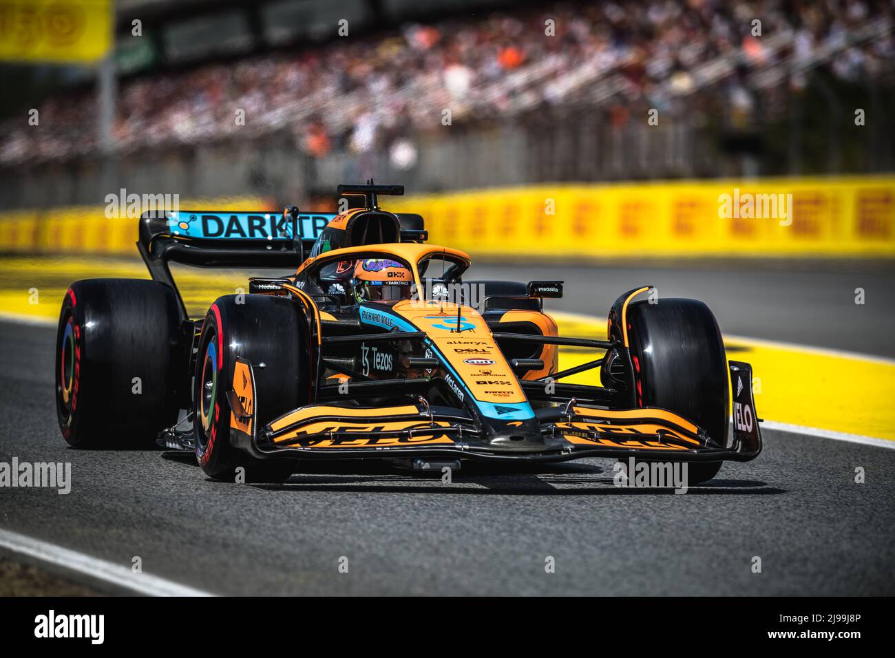 Barcelone, Espagne. 21st mai 2022 : DANIEL RICCIARDO (AUS) de l'équipe McLaren conduit dans son MLC36 lors de la qualification du GP espagnol au circuit de Catalunya crédit: Matthias Oesterle/Alamy Live News Banque D'Images