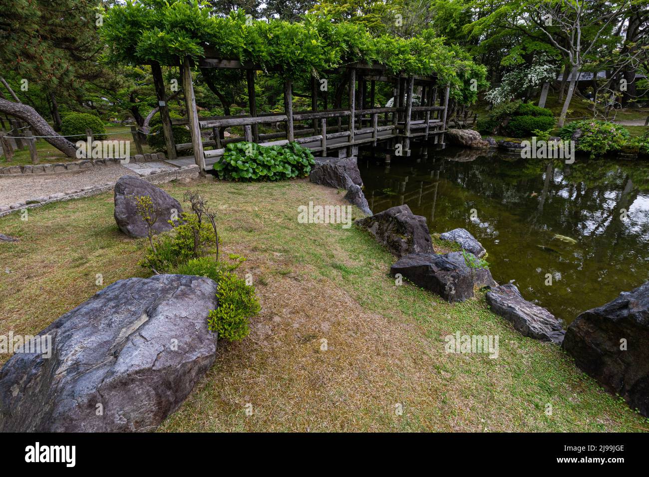 Hakusan Park Garden est un parc de la ville de Niigata construit par l'ordonnance de la préfecture de Niigata au début de l'ère Meiji, et a été converti int Banque D'Images