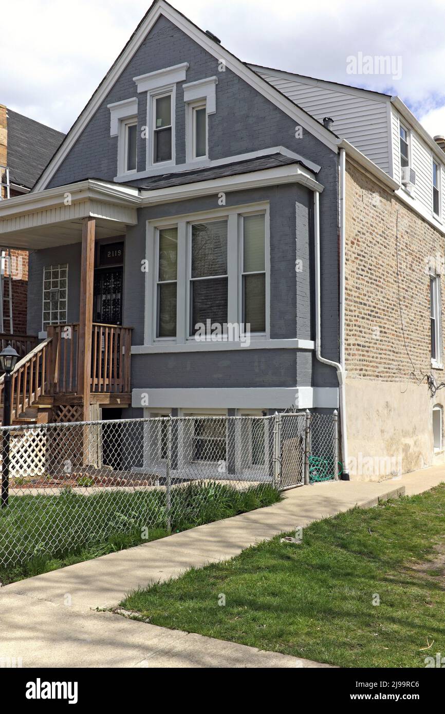 La maison familiale Frank Gallagher, de l'émission de télévision sans-fil, extérieur au 2119 S Homan Avenue dans le quartier de North Elmdale à Chicago, Illinois Banque D'Images