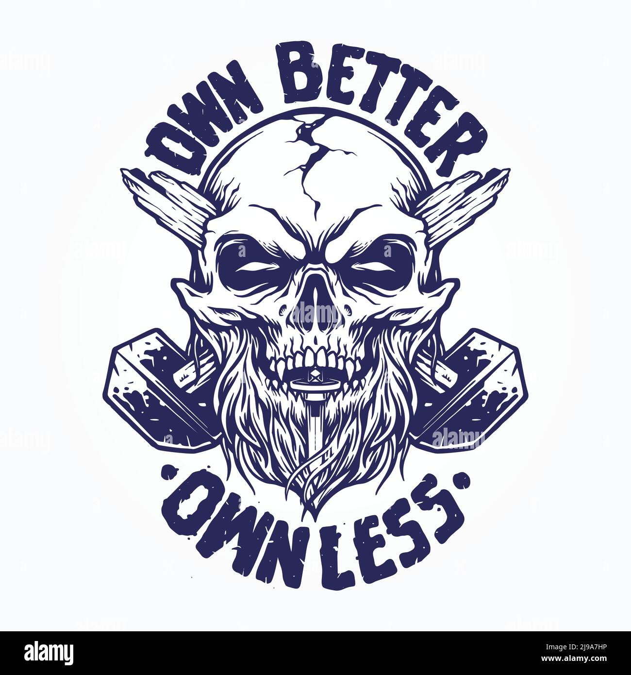 Illustrations vectorielles de tête de crâne de travailleur pour votre logo de travail, t-shirt de marchandise, autocollants et dessins d'étiquettes, affiche, cartes de vœux publicité affaires Illustration de Vecteur