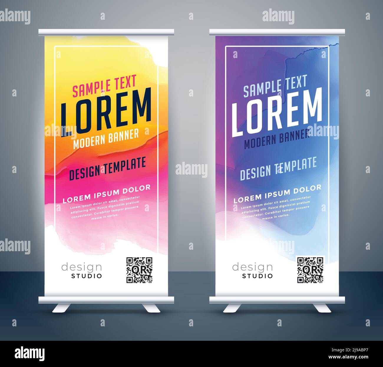 Standee roll up banner design Banque de photographies et d’images à ...