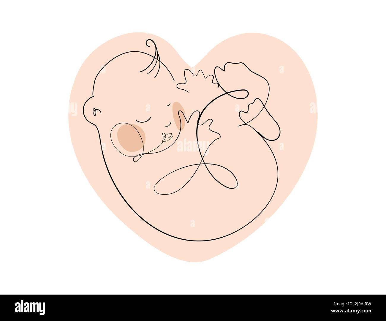b-b-dans-l-ut-rus-en-forme-de-coeur-un-nouveau-n-contre-un-coeur