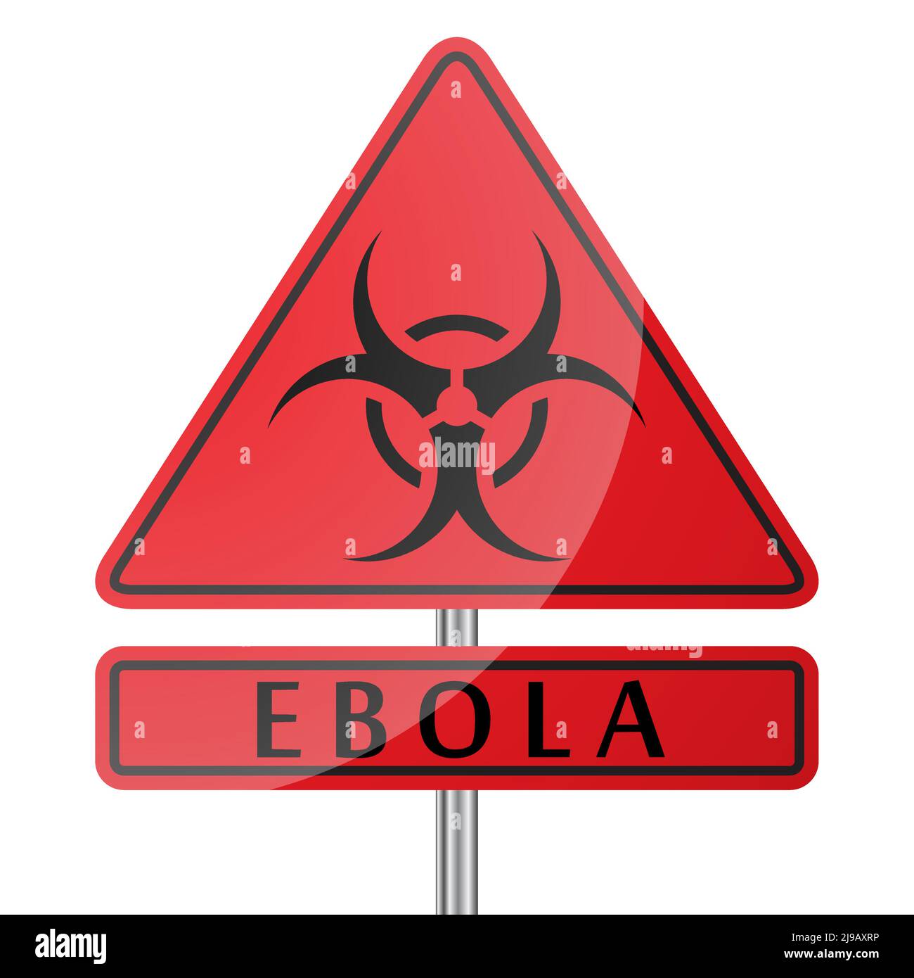 Affiche de danger Ebola avec signe de maladie sur fond blanc illustration vectorielle Illustration de Vecteur